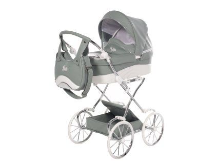 Junama Lulla Mini Green luxury baby stroller main view with elegant green design