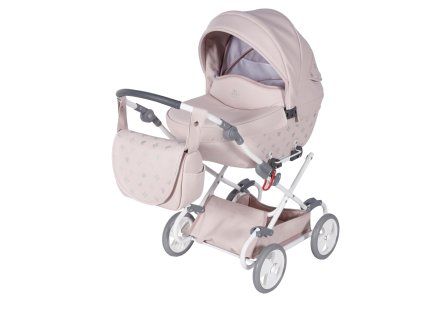 Junama Imperial Mini Pink premium baby stroller front view with pink finish