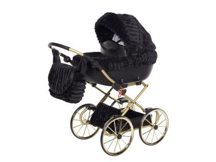 Junama Muffy Mini Black premium baby stroller front view with black finish