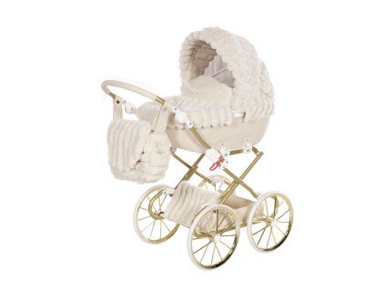 Junama Muffy Mini White premium baby stroller front view with white finish
