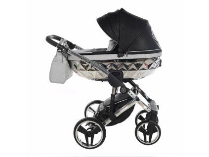 Junama Hand Craft Glitter Black luxury stroller full set