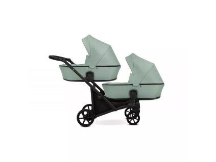 Kunert Brav Duo Mint twin baby stroller main view with elegant design for siblings
