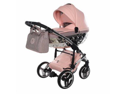 Junama Hand Craft Glitter Pink luxury stroller full set