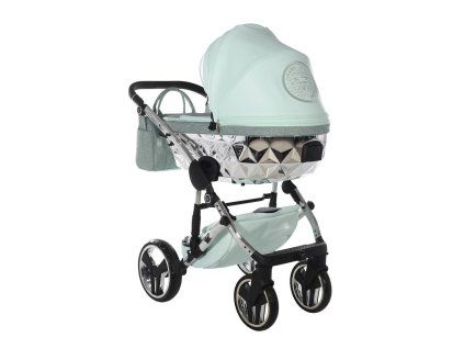 Junama Hand Craft Glitter Mint luxury stroller full set