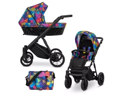kunert ivento colors impresion black frame 2 in 1 stroller main view