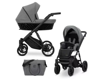 kunert ivento deep graphite black frame 2 in 1 stroller main view