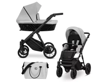 kunert ivento dove grey black frame 2 in 1 stroller main view