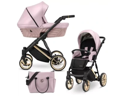kunert ivento pink metalic gold frame 2 in 1 stroller main view