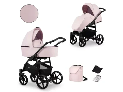kunert mata pink black frame 2 in 1 stroller main view
