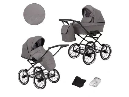 kunert romantic mocca 10 black frame 2 in 1 stroller