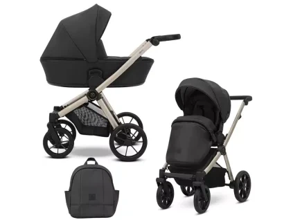 kunert brav black eco champagne frame 2 in 1 stroller