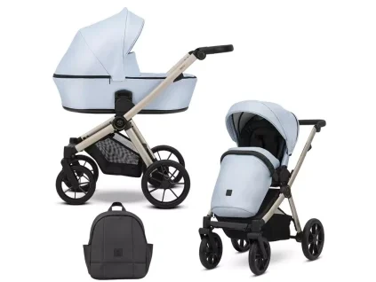 kunert brav blue eco champagne frame 2 in 1 stroller