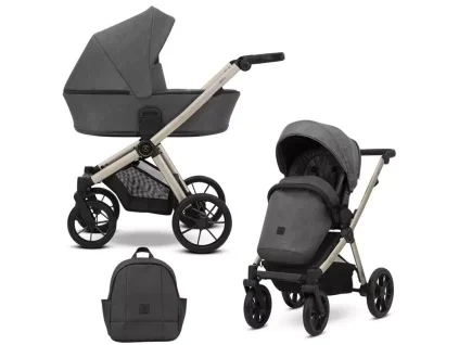 kunert brav graphite champagne frame 2 in 1 stroller