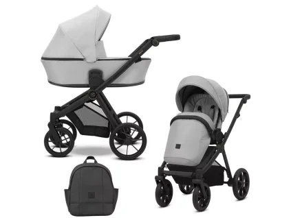 kunert brav grey black frame 2 in 1 stroller