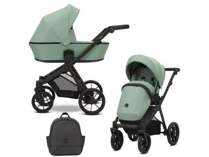 kunert brav mint black frame 2 in 1 stroller