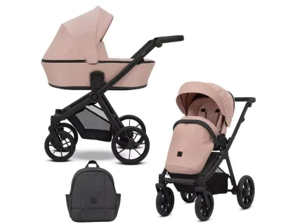 kunert brav pink black frame 2 in 1 stroller
