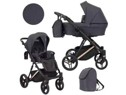 kunert lazzio premium dark grey 08 copper frame 2 in 1 stroller