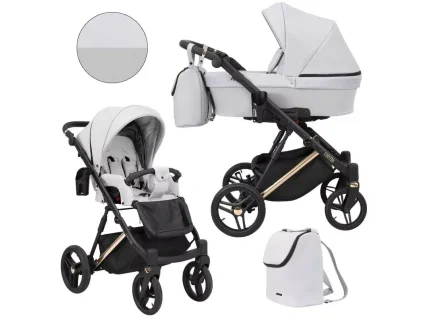 kunert lazzio premium light grey 09 copper frame 2 in 1 stroller