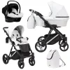 kunert lazzio premium white smokey 16 silver frame 3 in 1 stroller