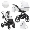 kunert lazzio premium white smokey 16 silver frame 2 in 1 stroller