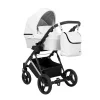 kunert lazzio premium white smokey 16 silver frame 2 in 1 stroller front view