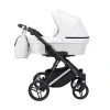 kunert lazzio premium white smokey 16 silver frame 2 in 1 stroller side view