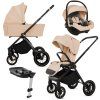 babylux rosso beige 3 in 1 stroller with isofix