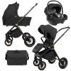 babylux rosso black 3 in 1 stroller