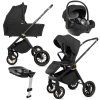 babylux rosso black 3 in 1 stroller with isofix