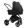 babylux rosso black 2 in 1 stroller back view