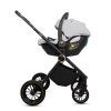 babylux rosso silver 2 in 1 stroller carseat installed