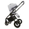 babylux rosso silver 2 in 1 stroller sport side view