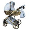 sojan xsara exclusive blue gold carrycot 2 in 1 stroller
