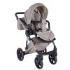 Upright seating configuration on Junama Enzo Cappuccino stroller