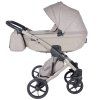 Elegant side profile of Junama Enzo Cappuccino stroller in cappuccino tone