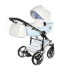 Carrycot on Junama Candy Blue stroller side view