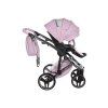 Upright seating configuration on Junama Hand Craft Purple stroller