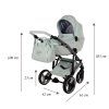 Dimensions of Junama Candy Premium Mint stroller