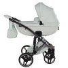 Side profile of Junama Candy Premium Mint stroller showcasing mint finish