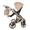 Adjustable eco-leather handlebar on Junama Candy Premium Beige stroller
