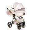 Rear view of Junama Candy Premium Pearl stroller showing suspension and frame