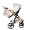Adjustable footrest detail on Junama Candy Premium Pearl stroller
