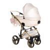 Rear view of Junama Candy Premium Pearl stroller showing suspension and frame