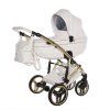 Carrycot detail with structured fabric on Junama Candy Premium White stroller