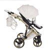 Adjustable eco-leather handlebar on Junama Candy Premium White stroller