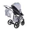 Swivel front wheels with locking feature on Junama Candy Premium Blue stroller