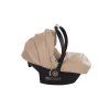 Side view of Junama Kite Candy Premium Beige car seat installed rear-facing in vehicle