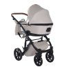 Junama Space Beige luxury stroller rear view showing durable chassis