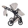 Junama Space Beige stroller canopy protecting baby from sun and wind