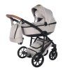 Junama Space Beige premium stroller front view with beige finish